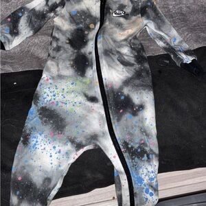 Nike Kids Footie - Black and Blue Splatter